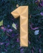 Papercraft of all 3D numbers