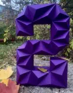 Todos os números em papercraft 3D