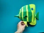 3D origami papercraft butterfly fish