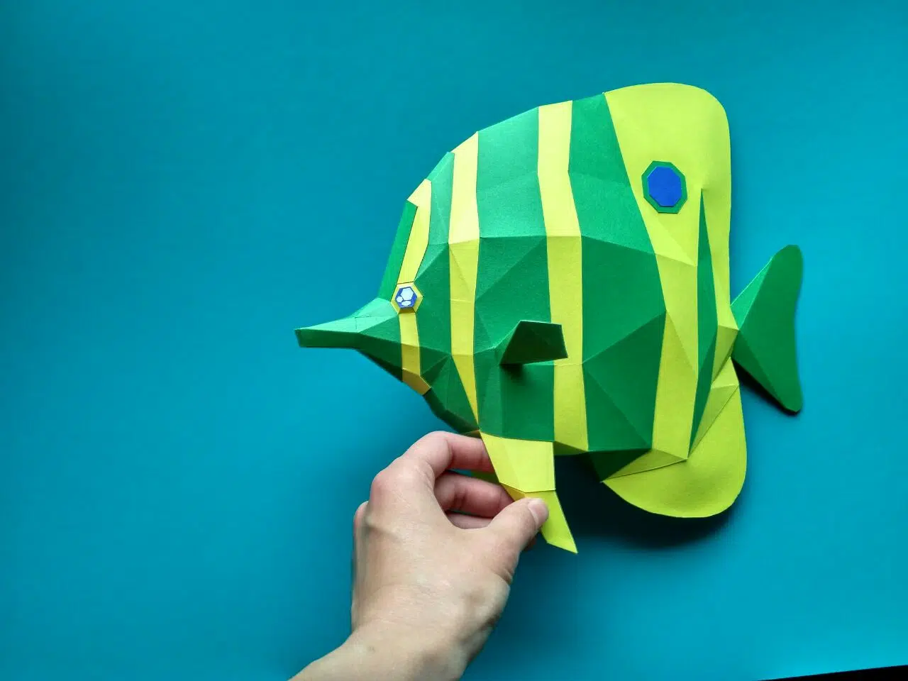 3D origami papercraft butterfly fish, 3D model