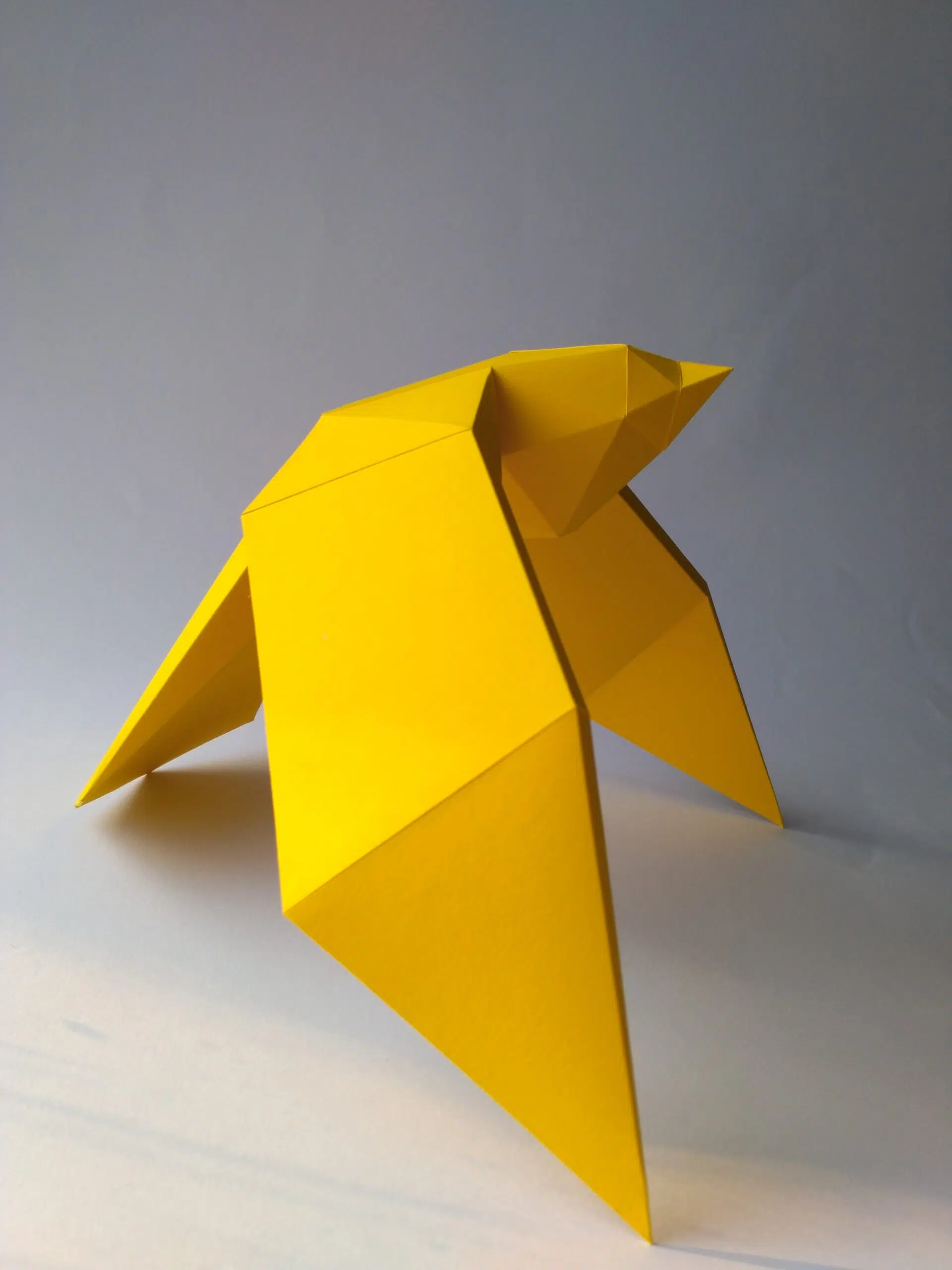 Papercraft de pássaros voando em origami 3D, modelo 3D