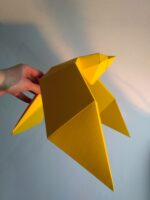 Papercraft of flying birds in 3D origami