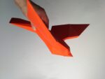 Papercraft of flying birds in 3D origami