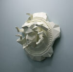 Papercraft of Medusa Gorgon in 3D origami