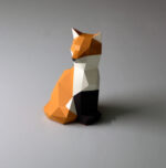 Papercraft of small fox in origami
