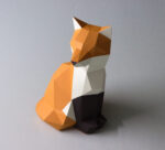Papercraft of small fox in origami