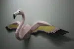 Kit de múltiples flamencos rosas en origami 3D