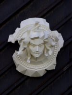 Papercraft of Medusa Gorgon in 3D origami