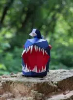 Papercraft of anglerfish in 3D origami