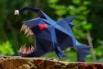 Papercraft of anglerfish in 3D origami
