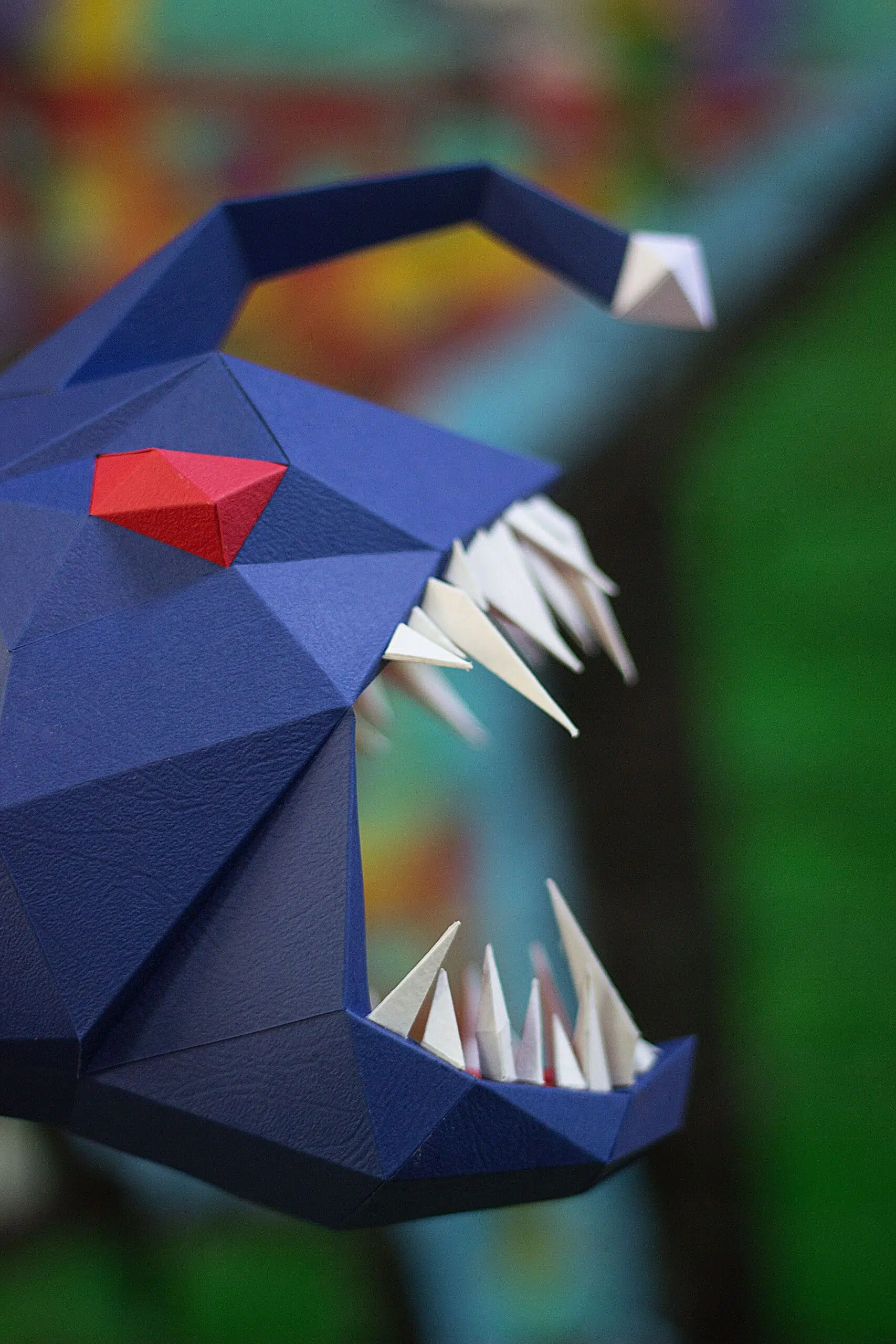 Origami 3D-Papercraft van lantaarnvis, weergave 9