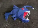 Origami 3D-Papercraft van lantaarnvis, weergave 15