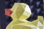 Origami 3D eend in papier, weergave 5