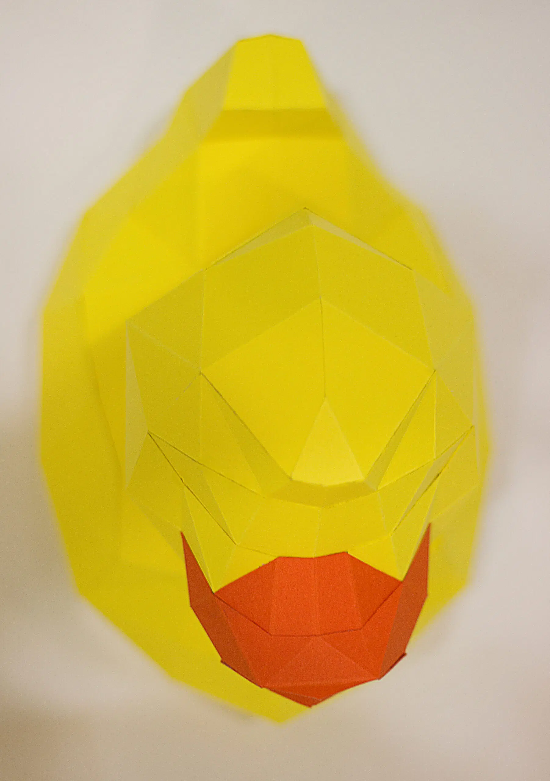 Origami 3D eend in papier, weergave 7