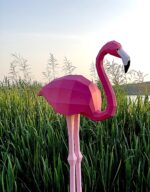Papercraft mehrere Flamingos in 3D-Origami