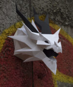 Papercraft Smaug dragon from Lord of the Rings in 3D origami