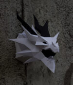 Papercraft Smaug dragon from Lord of the Rings in 3D origami