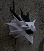 Smaug 3D origami draak, weergave 3
