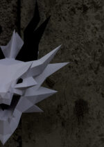 Papercraft Smaug dragon from Lord of the Rings in 3D origami
