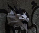 Papercraft Smaug dragon from Lord of the Rings in 3D origami