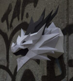 Papercraft Smaug dragon from Lord of the Rings in 3D origami
