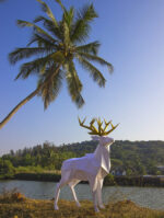 Papercraft of royal deer in origami