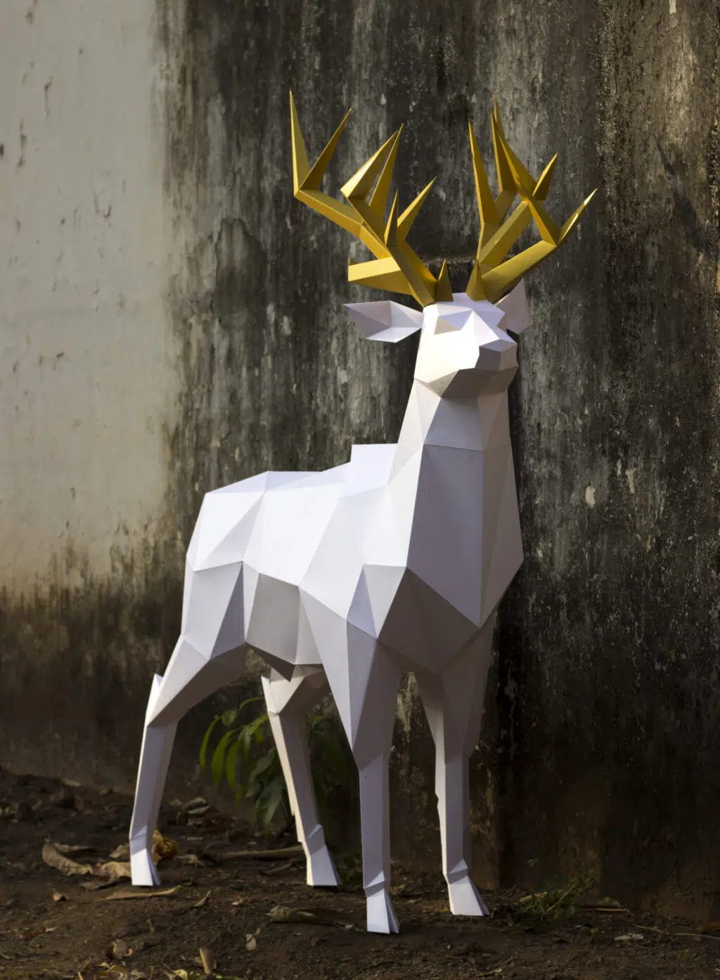 Origami 3D hert in papier, weergave 2