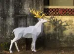 Origami 3D hert in papier, weergave 9