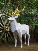 Papercraft of royal deer in origami