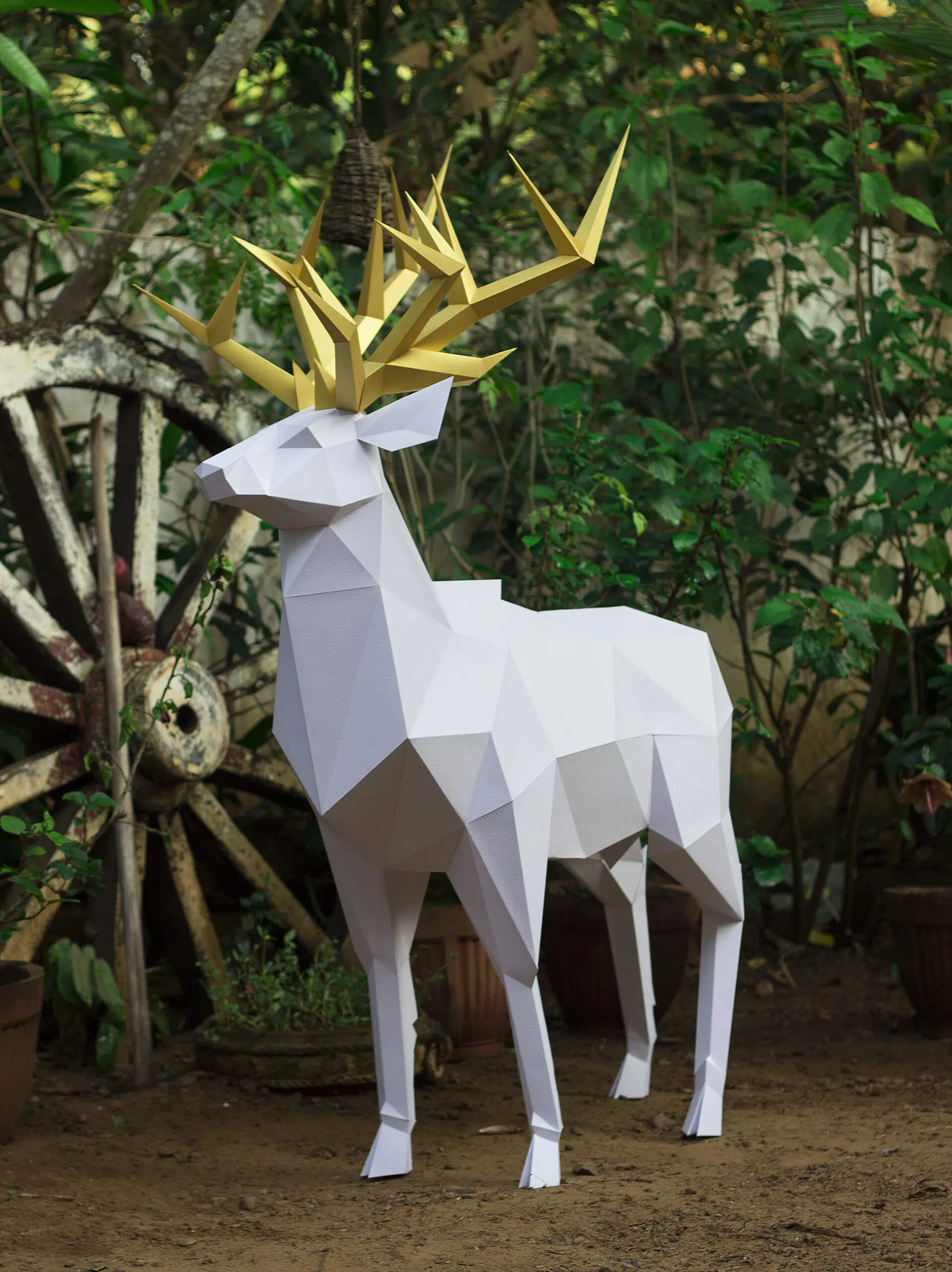 Origami 3D hert in papier, weergave 10