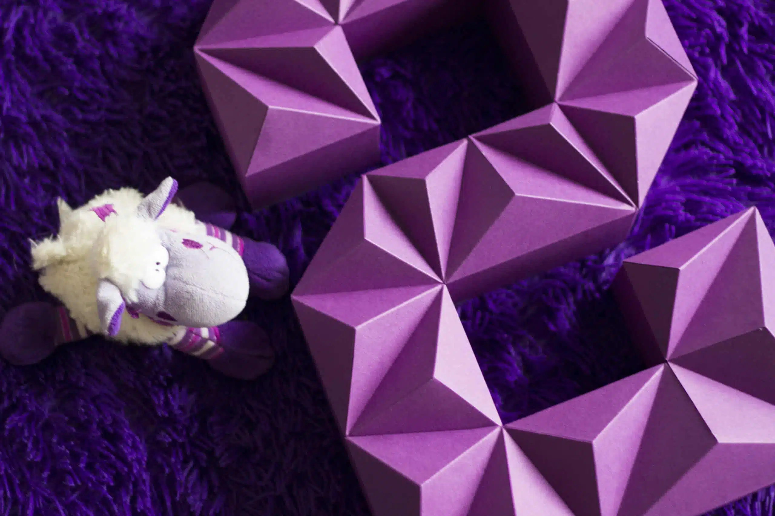 Todos os números em papercraft 3D, detalhe