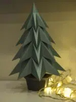 Papercraft arbre de Noël en pot en origami 3D