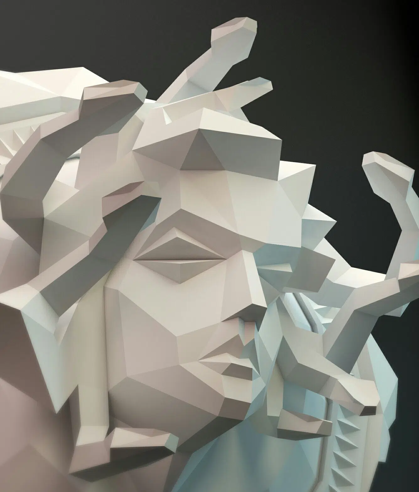 Méduse Gorgone papercraft 3D, weergave 6