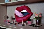 Papercraft Rolling Stones lips in 3D origami