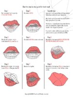 Papercraft Rolling Stones lips in 3D origami