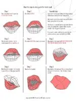 Rolling Stones-lippen papercraft 3D, weergave 15