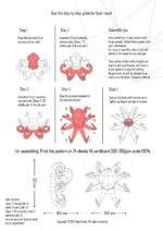 Grote octopus muurdecoratie in origami 3D, weergave 5