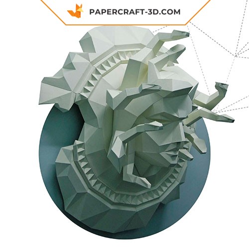 Papercraft of Medusa Gorgon in 3D origami