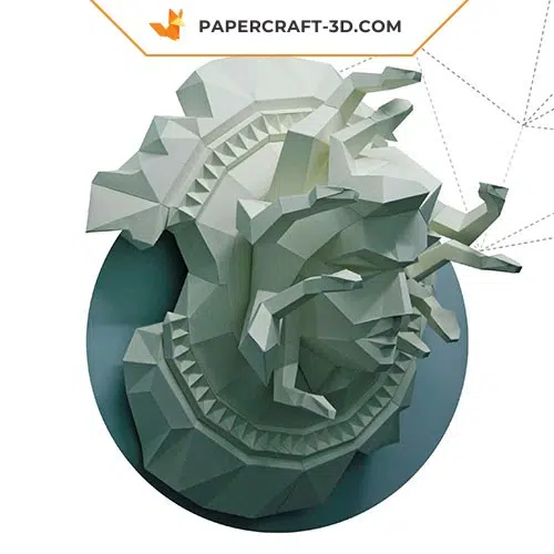 Papercraft der Medusa Gorgone in 3D Origami