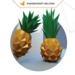Papercraft ananas 3D en origami