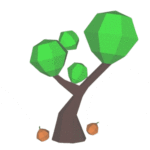 Papercraft gratuit d'arbre aux pommes en origami