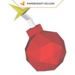 Papercraft gratuit de bombe en origami 3D