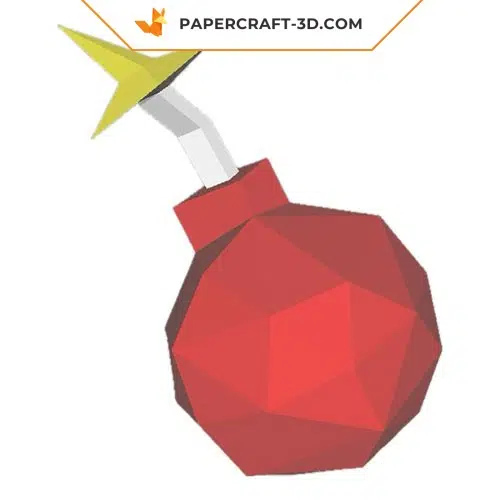 Papercraft gratuit : Bombe en origami papier 3D