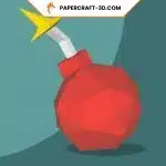 Papercraft gratuit de bombe en origami 3D