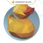 Papercraft canard en origami papier 3D pour décoration maison, bureau et chambre d’enfant