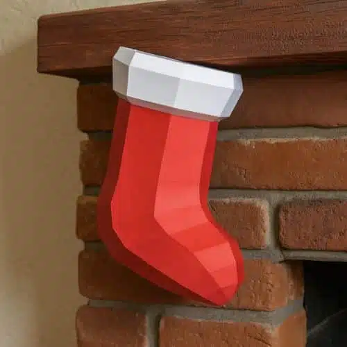 Papercraft gratuit chaussettes de Noël en origami