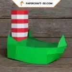 Papercraft free elf slipper in 3D origami