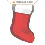 Papercraft gratuit chaussettes de Noël en origami