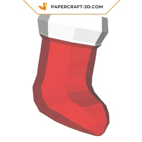 Papercraft gratuit chaussettes de Noël en origami