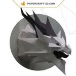 Papercraft dragon 3D origami papier - Sculpture pepakura de Smaug de LOTR ou Drogon de Game of Thrones